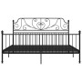 Estructura de cama sin colchón metal negro 180x200 cm