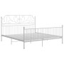 Estructura de cama sin colchón metal blanco 200x200 cm