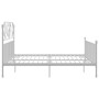 Estructura de cama sin colchón metal blanco 200x200 cm