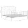 Estructura de cama sin colchón metal blanco 200x200 cm