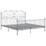 Estructura de cama sin colchón metal gris 200x200 cm