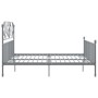 Estructura de cama sin colchón metal gris 200x200 cm