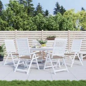 Gartensesselkissen 6 Stück Oxford-Stoff in Taupe 50x50x3 cm von vidaXL, Kissen für Stühle und Sofas - Ref: Foro24-314055, Pre...