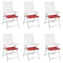 Cojines de silla de jardín 6 uds tela Oxford rojo 50x50x3 cm