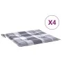 Gartenstuhlkissen 4 Stück grau karierter Stoff 50x50x3 cm von vidaXL, Kissen für Stühle und Sofas - Ref: Foro24-314072, Preis...