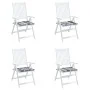 Gartenstuhlkissen 4 Stück grau karierter Stoff 50x50x3 cm von vidaXL, Kissen für Stühle und Sofas - Ref: Foro24-314072, Preis...