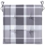 Gartenstuhlkissen 4 Stück grau karierter Stoff 50x50x3 cm von vidaXL, Kissen für Stühle und Sofas - Ref: Foro24-314072, Preis...