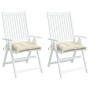 Garden Chair Cushions 2 Pcs Cream Oxford Fabric 40x40x7 cm by vidaXL, Cushions for chairs and sofas - Ref: Foro24-314866, Pri...
