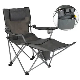 HI Luxuriöser Campingstuhl mit Fußstütze in Anthrazit von HI, Campingmöbel - Ref: Foro24-423912, Preis: 66,99 €, Rabatt: %