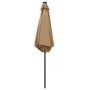 Umbrella with LED lights and taupe gray aluminum pole 270 cm by vidaXL, Umbrellas - Ref: Foro24-47355, Price: 90,37 €, Discou...