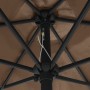 Umbrella with LED lights and taupe gray aluminum pole 270 cm by vidaXL, Umbrellas - Ref: Foro24-47355, Price: 90,37 €, Discou...