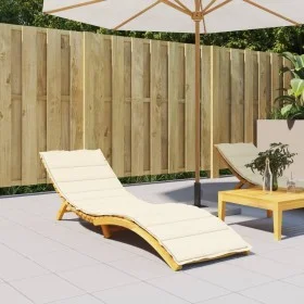 Cream Oxford fabric sun lounger cushion 200x70x3 cm by vidaXL, Cushions for chairs and sofas - Ref: Foro24-314220, Price: 45,...