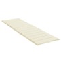 Sonnenliegenkissen aus cremefarbenem Oxford-Stoff, 200 x 70 x 3 cm von vidaXL, Kissen für Stühle und Sofas - Ref: Foro24-3142...
