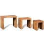 Set de 3 mesitas apilables de madera maciza de mango by vidaXL, Side tables - Ref: Foro24-241130, Price: 134,14 €, Discount: %