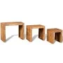 Set de 3 mesitas apilables de madera maciza de mango by vidaXL, Side tables - Ref: Foro24-241130, Price: 131,90 €, Discount: %