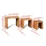 Set aus 3 stapelbaren Massivholz-Beistelltischen aus Mangoholz. von vidaXL, Seitentische - Ref: Foro24-241130, Preis: 131,90 ...