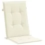 High back garden chair cushion 4 pcs cream fabric 120x50x3cm by vidaXL, Cushions for chairs and sofas - Ref: Foro24-43182, Pr...