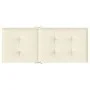 High back garden chair cushion 4 pcs cream fabric 120x50x3cm by vidaXL, Cushions for chairs and sofas - Ref: Foro24-43182, Pr...