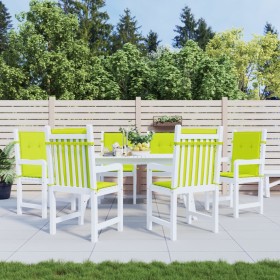 Cojín silla jardín respaldo bajo 6 uds tela Oxford verde claro