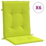 Cojín silla jardín respaldo bajo 6 uds tela Oxford verde claro de vidaXL, Cojines para sillas y sofás - Ref: Foro24-314148, P...