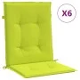 Low back garden chair cushion 6 pcs light green Oxford fabric by vidaXL, Cushions for chairs and sofas - Ref: Foro24-314148, ...