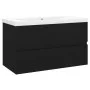 Schwarzer Holzwerkstoffschrank mit Waschbecken von vidaXL, Badezimmerwaschtische - Ref: Foro24-3071550, Preis: 196,33 €, Raba...