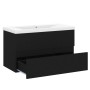 Black engineered wood cabinet with sink by vidaXL, bathroom vanities - Ref: Foro24-3071550, Price: 200,32 €, Discount: %