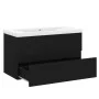 Black engineered wood cabinet with sink by vidaXL, bathroom vanities - Ref: Foro24-3071550, Price: 192,60 €, Discount: %