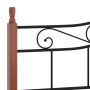 Estructura cama sin colchón metal madera roble negro 200x200 cm