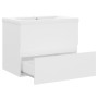 Weißer Waschbeckenunterschrank aus Holzwerkstoff von vidaXL, Badezimmerwaschtische - Ref: Foro24-3071540, Preis: 160,29 €, Ra...