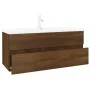 Badmöbel mit Waschbecken Sperrholz braune Eiche von vidaXL, Badezimmerwaschtische - Ref: Foro24-3152887, Preis: 292,36 €, Rab...