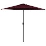 Sombrilla de jardín con palo de aluminio rojo burdeos 270x246cm de vidaXL, Sombrillas - Ref: Foro24-47348, Precio: 69,02 €, D...