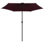 Sombrilla de jardín con palo de aluminio rojo burdeos 270x246cm de vidaXL, Sombrillas - Ref: Foro24-47348, Precio: 69,02 €, D...