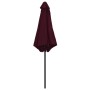 Sombrilla de jardín con palo de aluminio rojo burdeos 270x246cm de vidaXL, Sombrillas - Ref: Foro24-47348, Precio: 69,02 €, D...