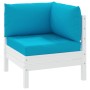 Palettenkissen 3 Einheiten hellblauer Oxford-Stoff von vidaXL, Kissen für Stühle und Sofas - Ref: Foro24-315068, Preis: 44,93...