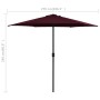Sombrilla de jardín con palo de aluminio rojo burdeos 270x246cm de vidaXL, Sombrillas - Ref: Foro24-47348, Precio: 69,02 €, D...