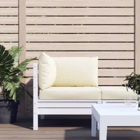 Cojines para palets 3 unidades tela Oxford blanco crema by vidaXL, Cushions for chairs and sofas - Ref: Foro24-315066, Price:...