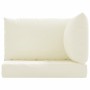 Cojines para palets 3 unidades tela Oxford blanco crema by vidaXL, Cushions for chairs and sofas - Ref: Foro24-315066, Price:...
