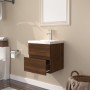 Oak brown plywood bathroom cabinet with sink by vidaXL, bathroom vanities - Ref: Foro24-3152860, Price: 127,92 €, Discount: %