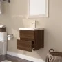 Oak brown plywood bathroom cabinet with sink by vidaXL, bathroom vanities - Ref: Foro24-3152860, Price: 126,17 €, Discount: %