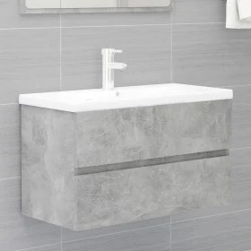 Mueble con lavabo madera de ingeniería gris hormigón by vidaXL, bathroom vanities - Ref: Foro24-3071553, Price: 184,15 €, Dis...