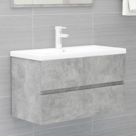 Mueble con lavabo madera de ingeniería gris hormigón by vidaXL, bathroom vanities - Ref: Foro24-3071553, Price: 191,62 €, Dis...
