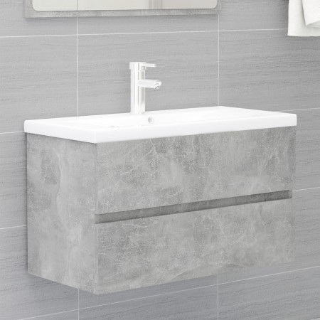 Mueble con lavabo madera de ingeniería gris hormigón by vidaXL, bathroom vanities - Ref: Foro24-3071553, Price: 191,62 €, Dis...
