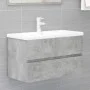 Mueble con lavabo madera de ingeniería gris hormigón de vidaXL, Tocadores de baño - Ref: Foro24-3071553, Precio: 184,55 €, De...