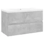 Mueble con lavabo madera de ingeniería gris hormigón de vidaXL, Tocadores de baño - Ref: Foro24-3071553, Precio: 184,55 €, De...