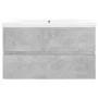 Mueble con lavabo madera de ingeniería gris hormigón de vidaXL, Tocadores de baño - Ref: Foro24-3071553, Precio: 184,55 €, De...