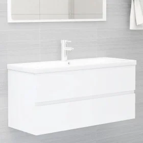 Mueble con lavabo madera de ingeniería blanco de vidaXL, Tocadores de baño - Ref: Foro24-3071567, Precio: 298,18 €, Descuento: %