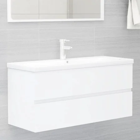 Mueble con lavabo madera de ingeniería blanco de vidaXL, Tocadores de baño - Ref: Foro24-3071567, Precio: 298,18 €, Descuento: %