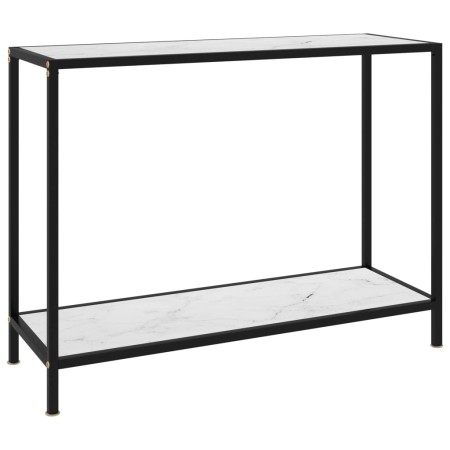 Weißer Konsolentisch aus gehärtetem Glas, 100 x 35 x 75 cm von vidaXL, Seitentische - Ref: Foro24-322837, Preis: 78,77 €, Rab...