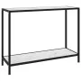Mesa de consola blanco vidrio templado 100x35x75 cm de vidaXL, Mesas auxiliares - Ref: Foro24-322837, Precio: 77,65 €, Descue...